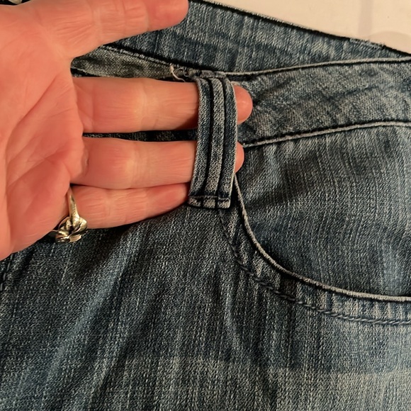 Cache size 12 blue high waist wide leg jeans Trouser style - Picture 9 of 16